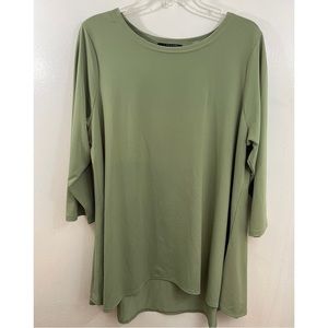 T TAHARI Green Blouse Women’s Size : 1X